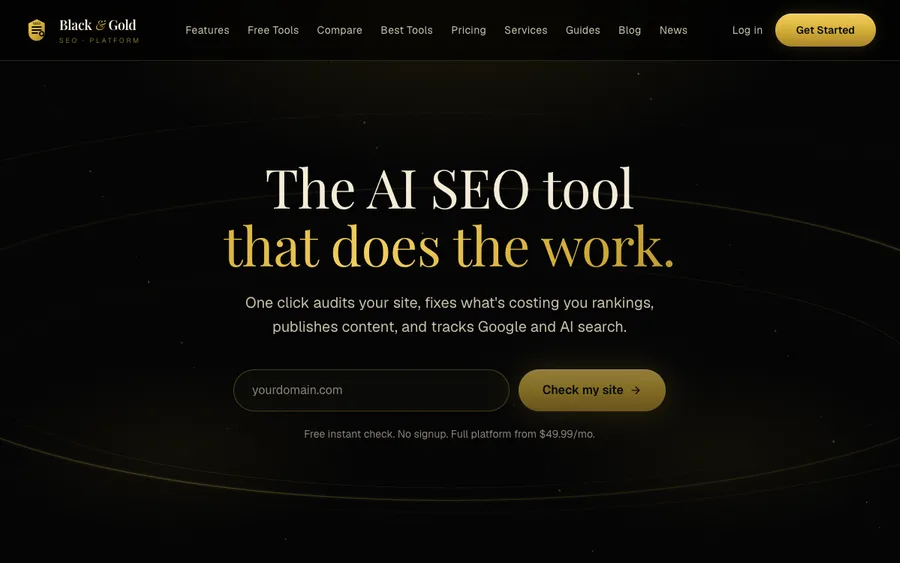 Black & Gold SEO website preview