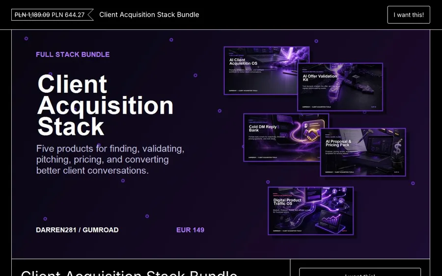 Client Acquisition Stack Bundle website preview